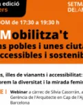 L'entitat realitzarà aquestes xerrades virtuals del 21 de setembre al 5 d'octubre, amb motiu de la setmana europea de la mobilitat. Font: ECOM.