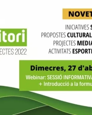 Cartell de la sessió informativa de la convocatòria de projectes de la Fundació Pinnae