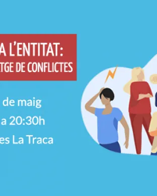 Cartell promocional formació de prevenció i abordatge de conflictes a les entitats. Font: CRAJ