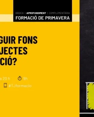 Flyer digital sobre Com aconseguir fons per als projectes de l'associació