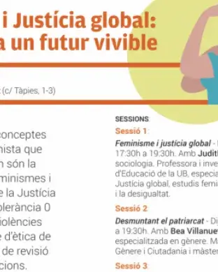 Fragment del cartell oficial de la formació 'Feminismes i Justícia global: una aliança per a un futur vivible'. Font: Lafede.cat