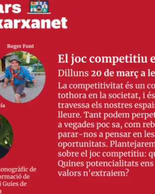 Cartell Webinar 'El joc competitiu en la infància!'. Font: Xarxanet.