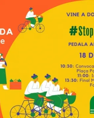 Cartell oficial de la jornada 'Bicicletada per un altre model alimentari'. Font: Ecologistes en Acció