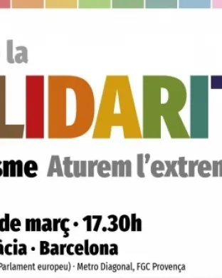 Fragment del cartell oficial de la 'Marxa de la solidaritat: prou racisme'. Font: Unitat Contra el Feixisme i el Racisme