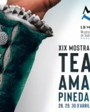 Fragment del cartell oficial de la Dinovena Mostra Nacional de Teatre Amateur. Font: Federació de Grups Amateurs de Teatre de Catalunya