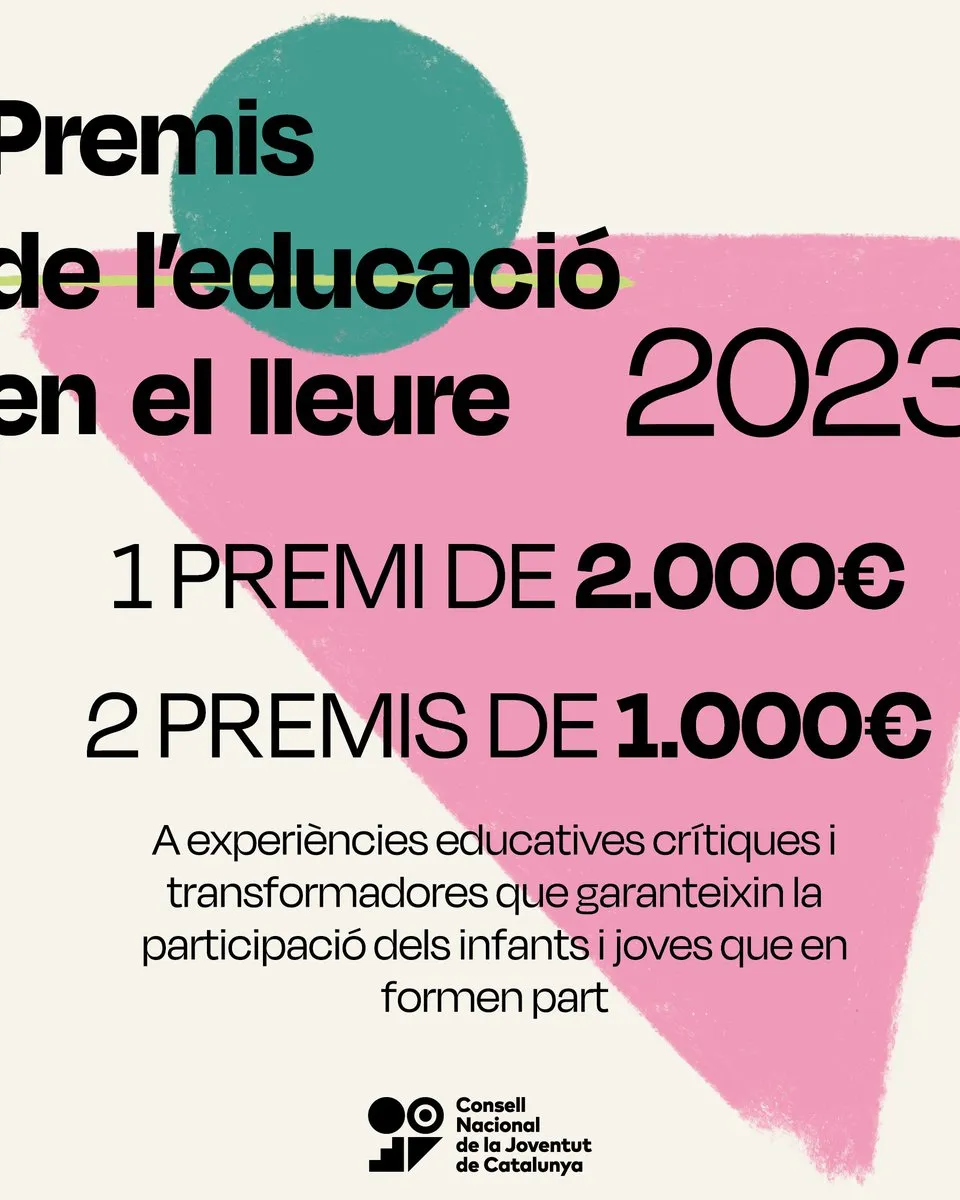 Logotip premis educació en el lleure. Font: CNJC Logotip premis educació en el lleure. Font: CNJC