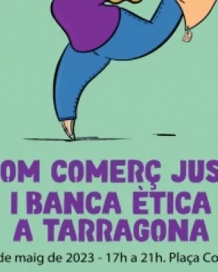 Fragment del cartell oficial de la jornada 'Som comerç just i banca ètica a Tarragona'. Font: LaCoordi