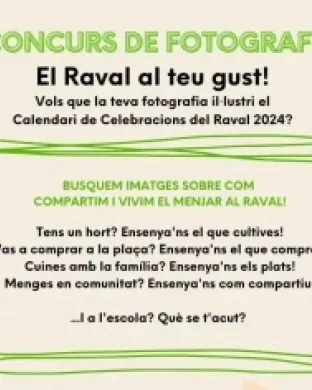 Cartell promocional del concurs de fotografia. Font: Fundació Tot Raval
