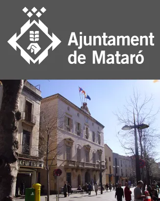 Imatge i logotip de l'Ajuntament de Mataró. Font: Wikipèdia