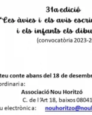 31a convocatòria "Les àvies i els avis escriuen contes i els infants els dibuixen"