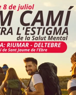 Fragment del cartell oficial de l'activitat 'Fem camí contra l'estigma de la salut mental'. Font: Ocell de Foc