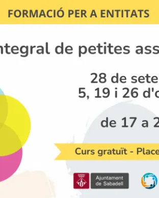 La formació presenta els conceptes clau per gestionar correctament una entitat petita. Font: Ajuntament de Sabadell.