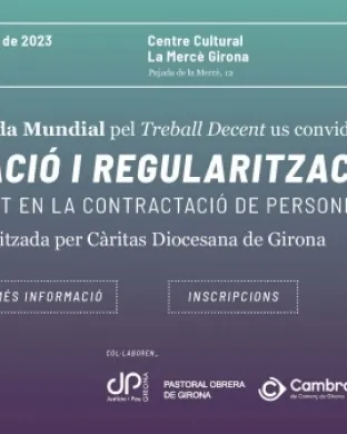 La jornada comptarà amb una taula rodona i una exposició de casos de contractació de persones migrades. Font: Càritas Diocesana de Girona.