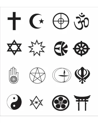 Símbols de les diferents religions. 