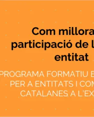 Cartell del curs 'Com millorar la participació interna de la meva entitat'.