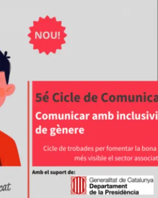 Cartell del curs 'Comunicació inclusiva i amb perspectiva de gènere'.