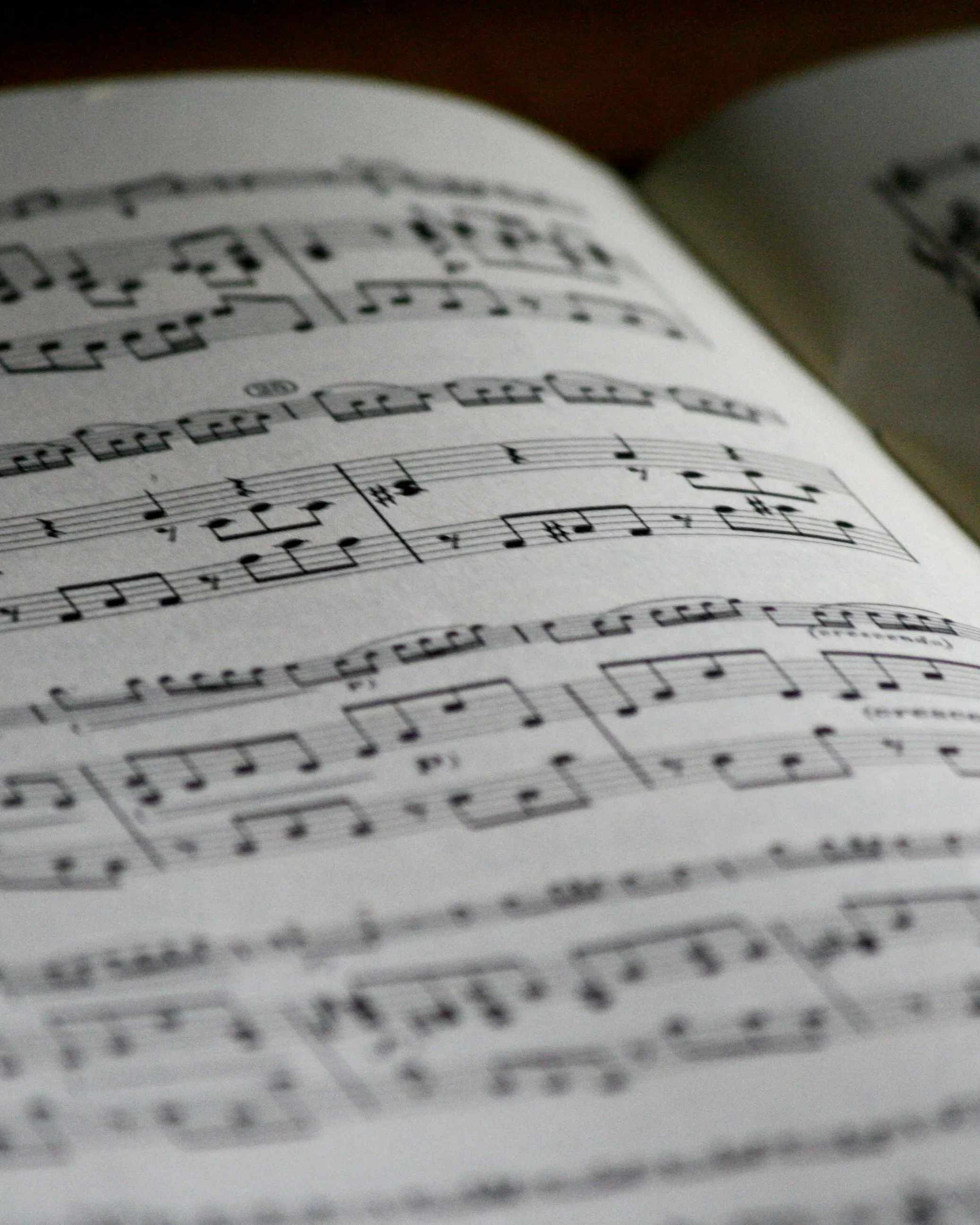 Partitura de música. 