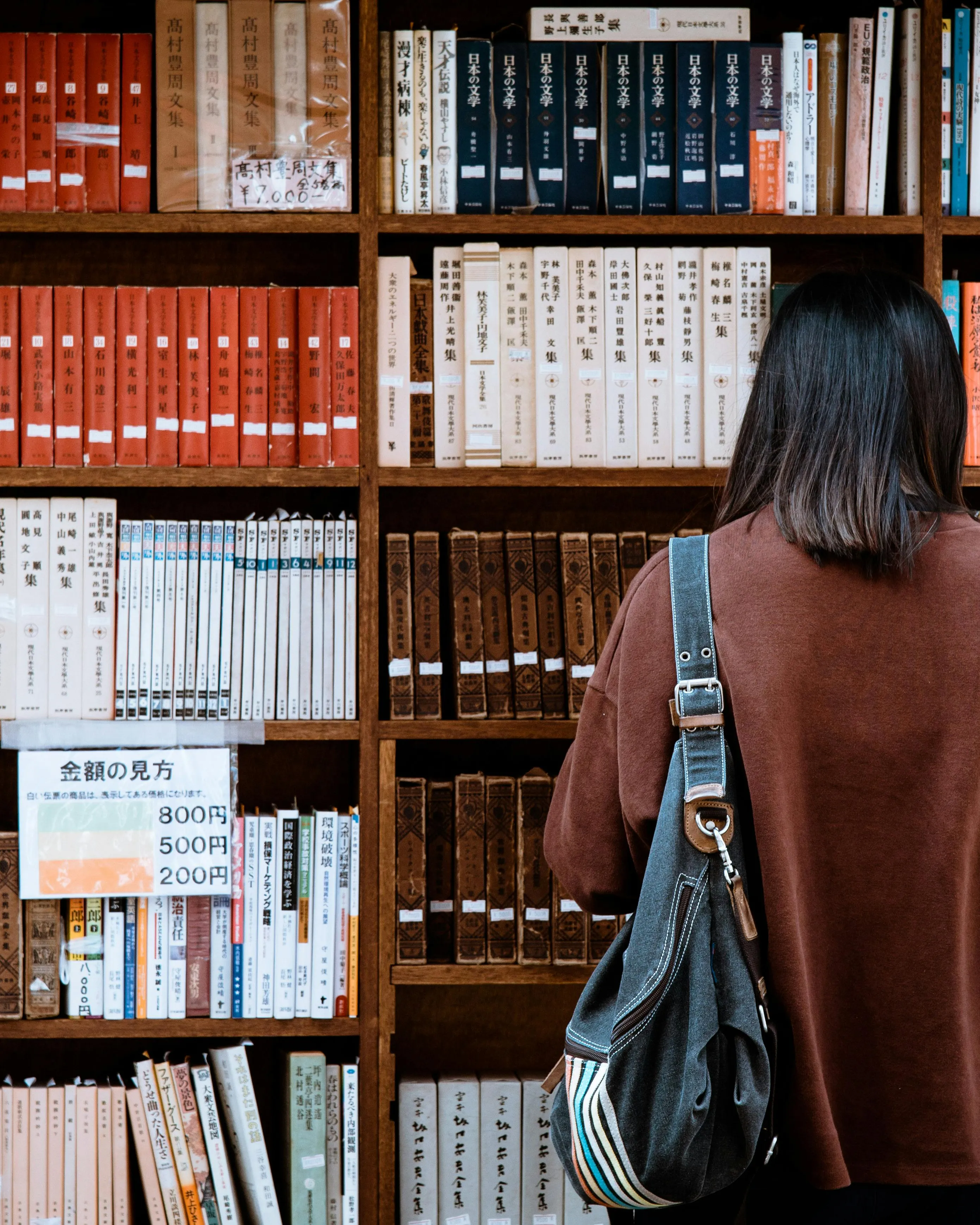Persona consultant una biblioteca històrica. Font: Pexels - Abby Chung Persona consultant una biblioteca històrica. Font: Pexels - Abby Chung