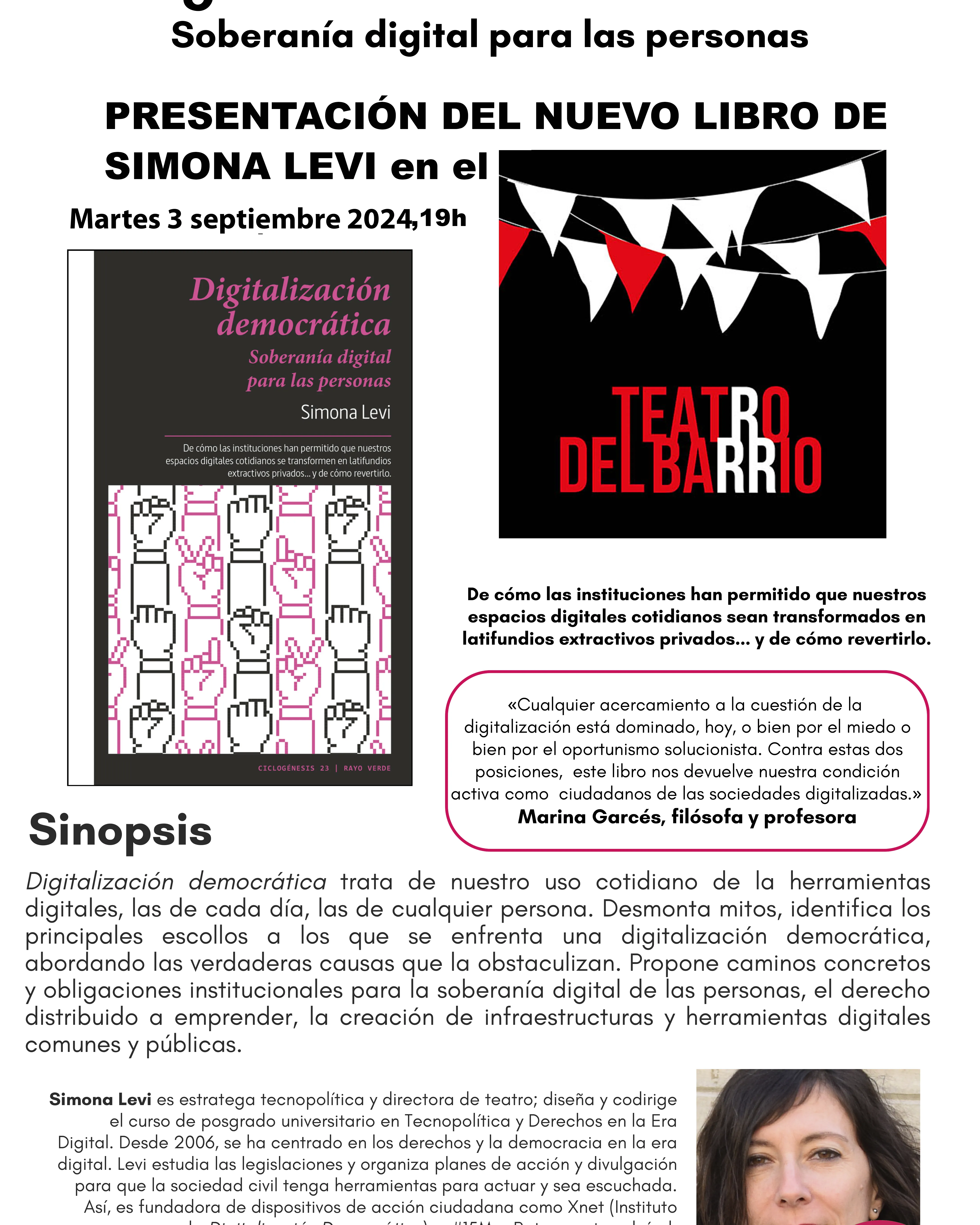 Cartell. Font: Simona Levi