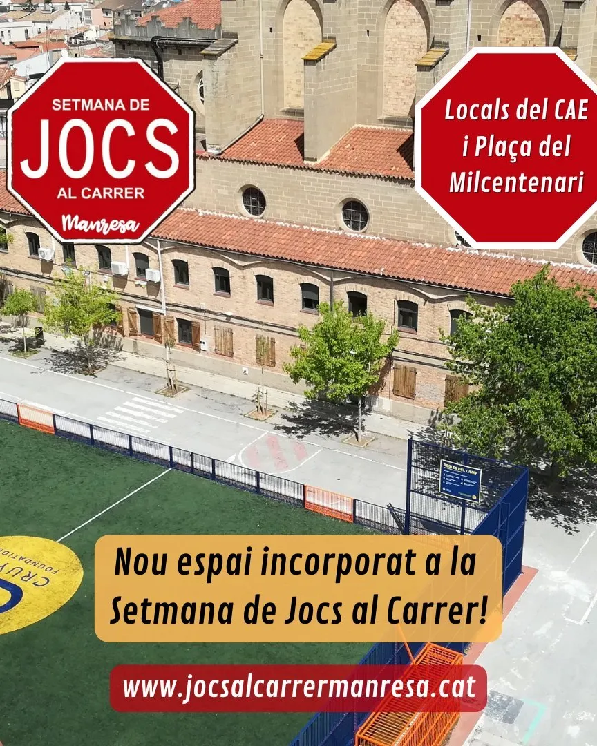 Cartell oficial de la 22a edició de la Setmana de Jocs al Carrer a Manresa.