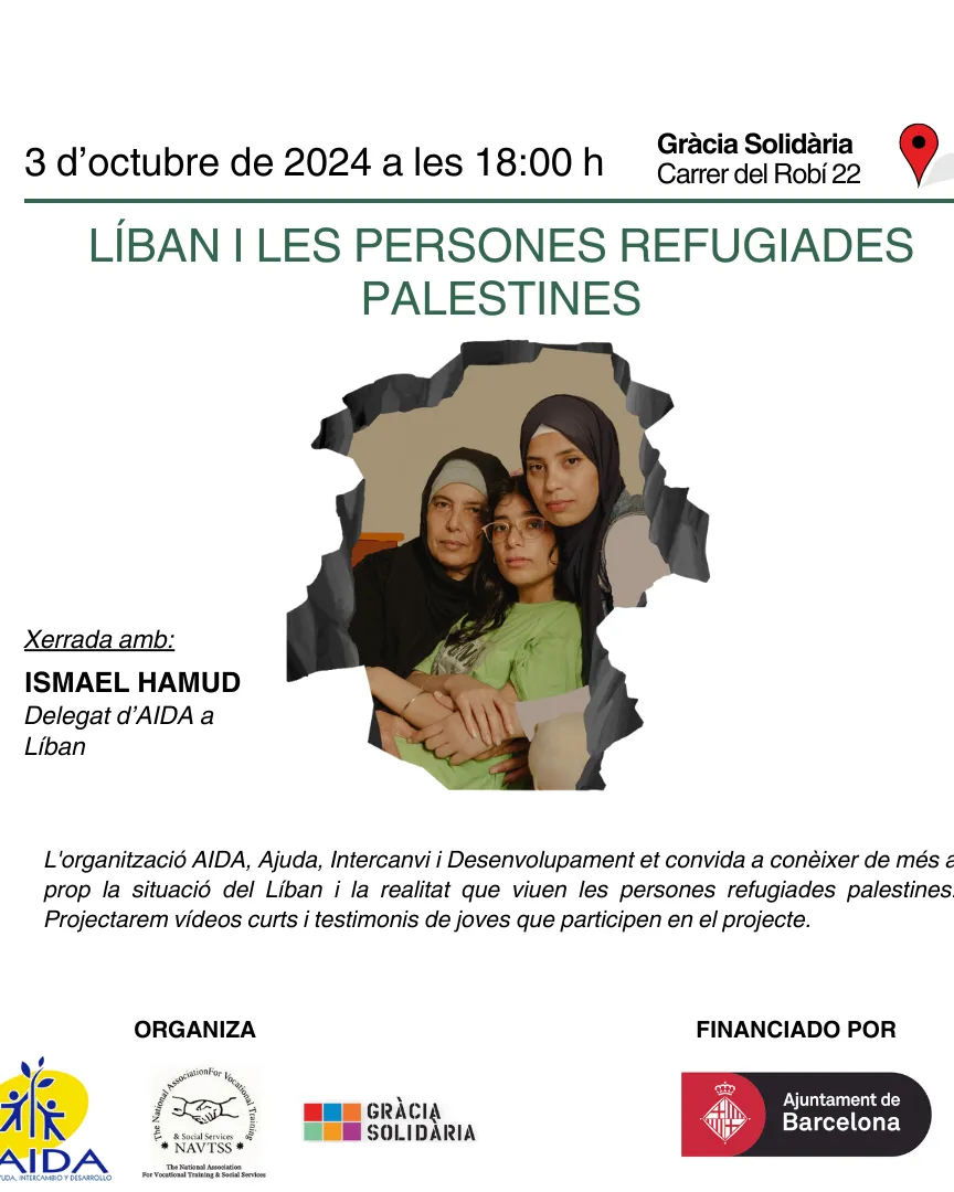 Cartell de la xerrada Xerrada 'Líban i les persones refugiades palestines'