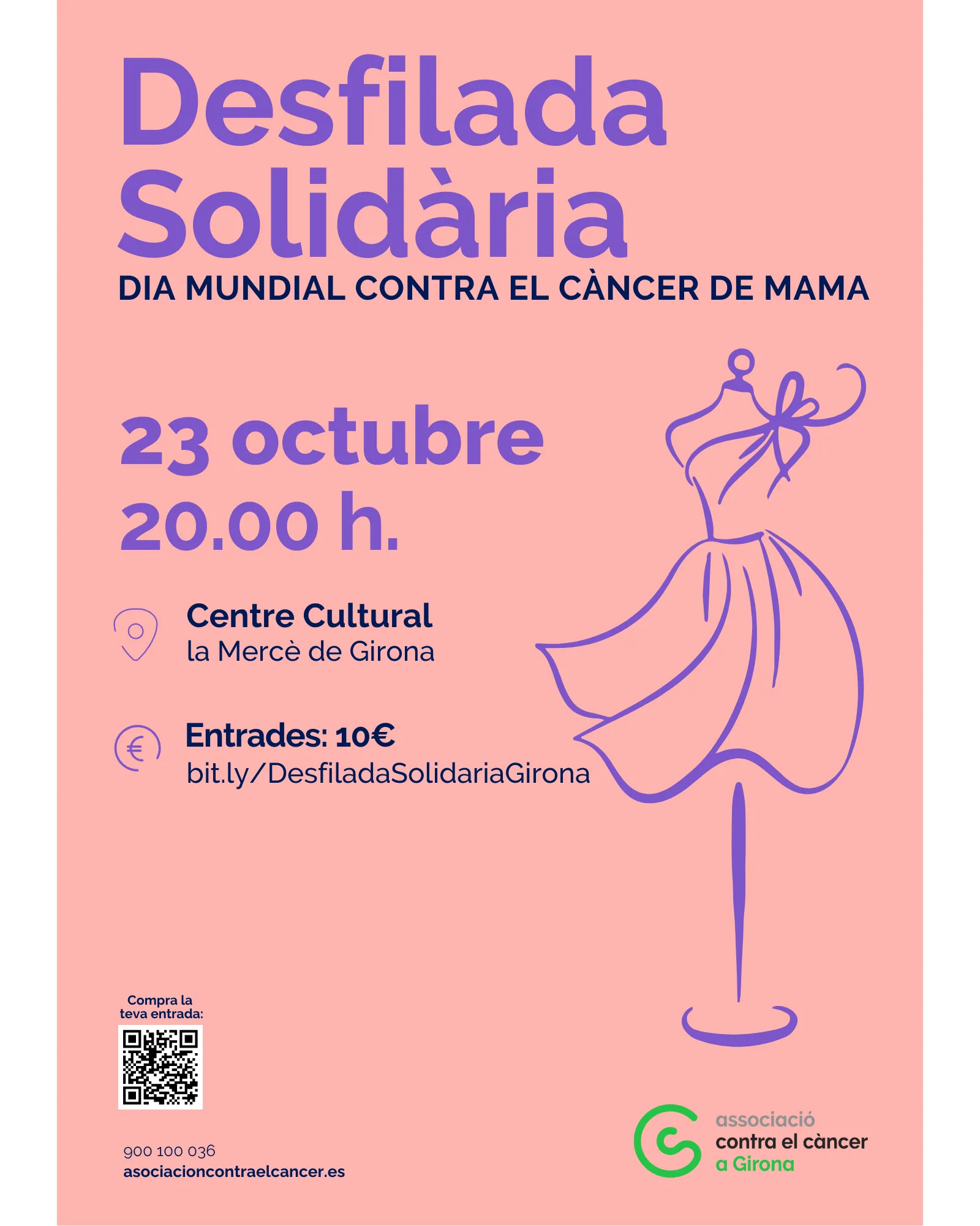 Cartell de l'acte: ‘Desfilada Solidària Contra el Càncer de Mama’