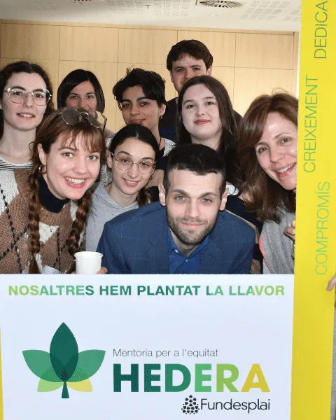 Trobada de les parelles participants al projecte Hedera de mentoria social.