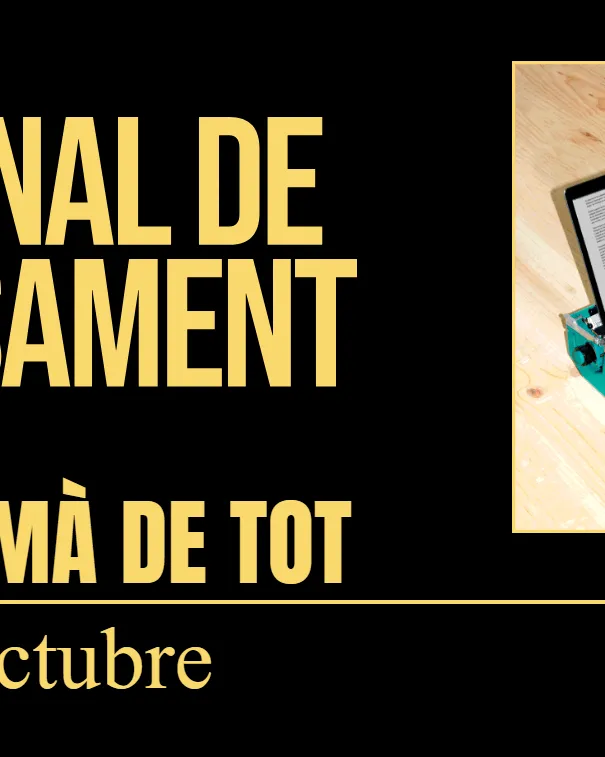 Cartell de la Biennal de Pensament 2024 titolada "L’endemà de tot"