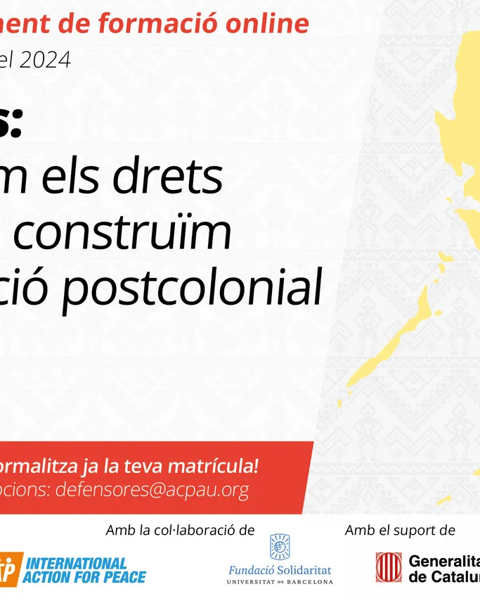 Nou curs: ‘Filipines: defensem els drets humans, construïm una relació postcolonial’
