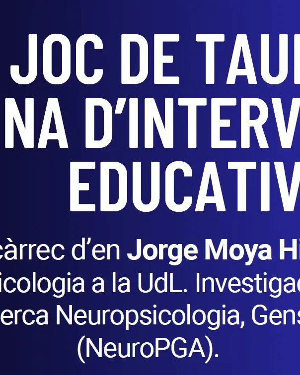 Cartell del taller ‘El joc de taula com a eina d’intervenció educativa’