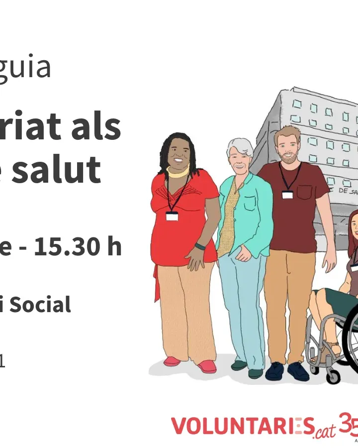 Cartell de l'esdeveniment 'Presentació de la guía sobre voluntariat als centres de salut’