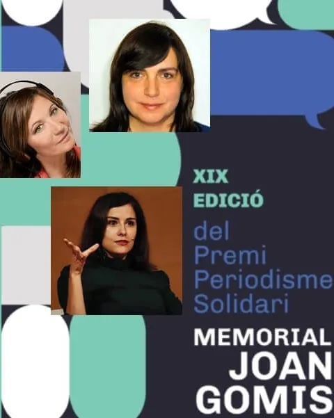 Fotocomposició amb les periodistes premiades al Memorial Joan Gomis 2024 - Imatge: Foc Nou