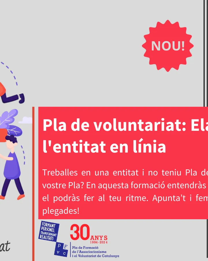 La formació s'adreça a persones que gestionin equips de voluntariat.