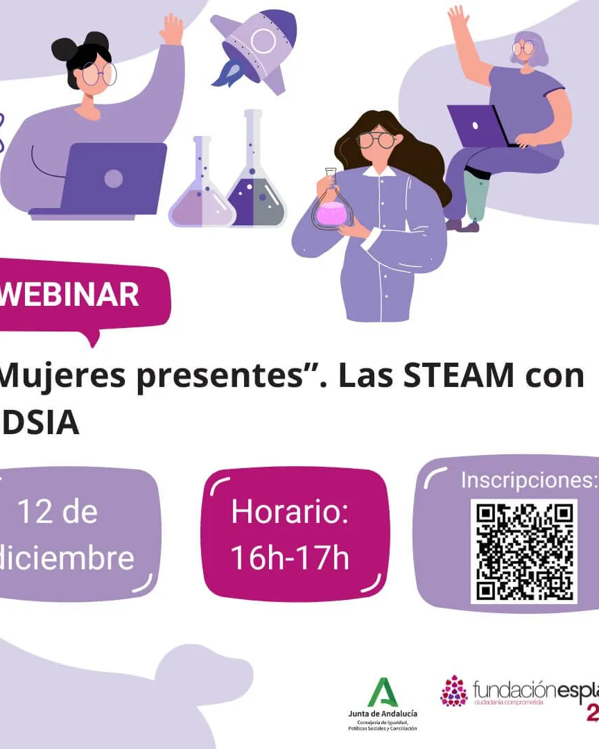 Aquest webinar té l'objectiu de fer visible i reconèixer la feina de les dones a les STEAM (Science, Technology, Engineering, Arts i Mathematics).