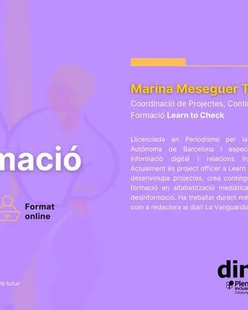 Cartell de la conferència 'Bàsics contra la desinformació'