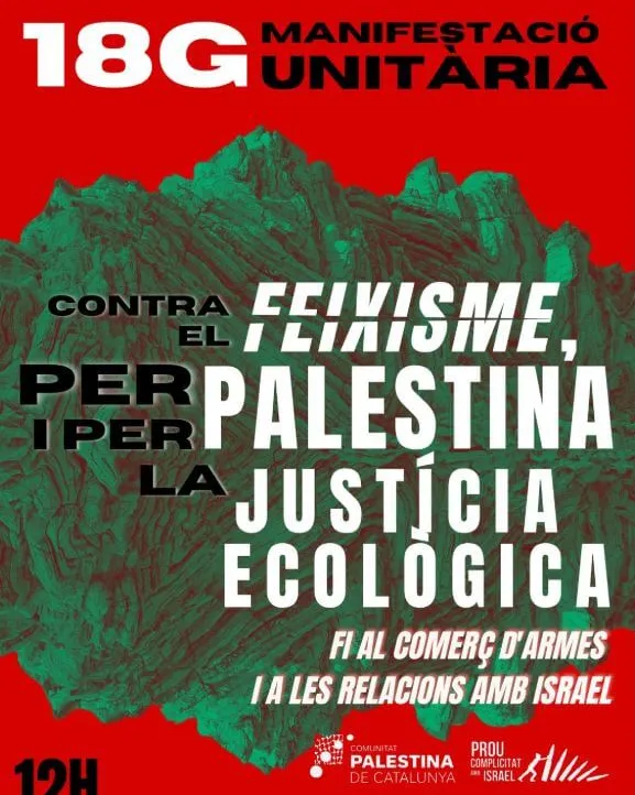 Manifestació contra el feixisme, per Palestina i per la justícia ecològica