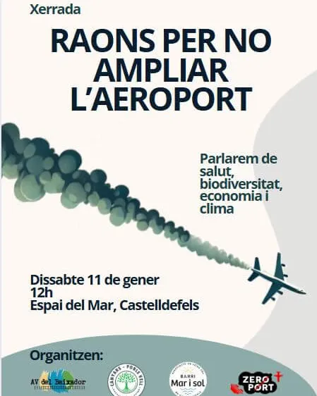 Cartell de la xerrada 'Raons per no ampliar l'aeroport'