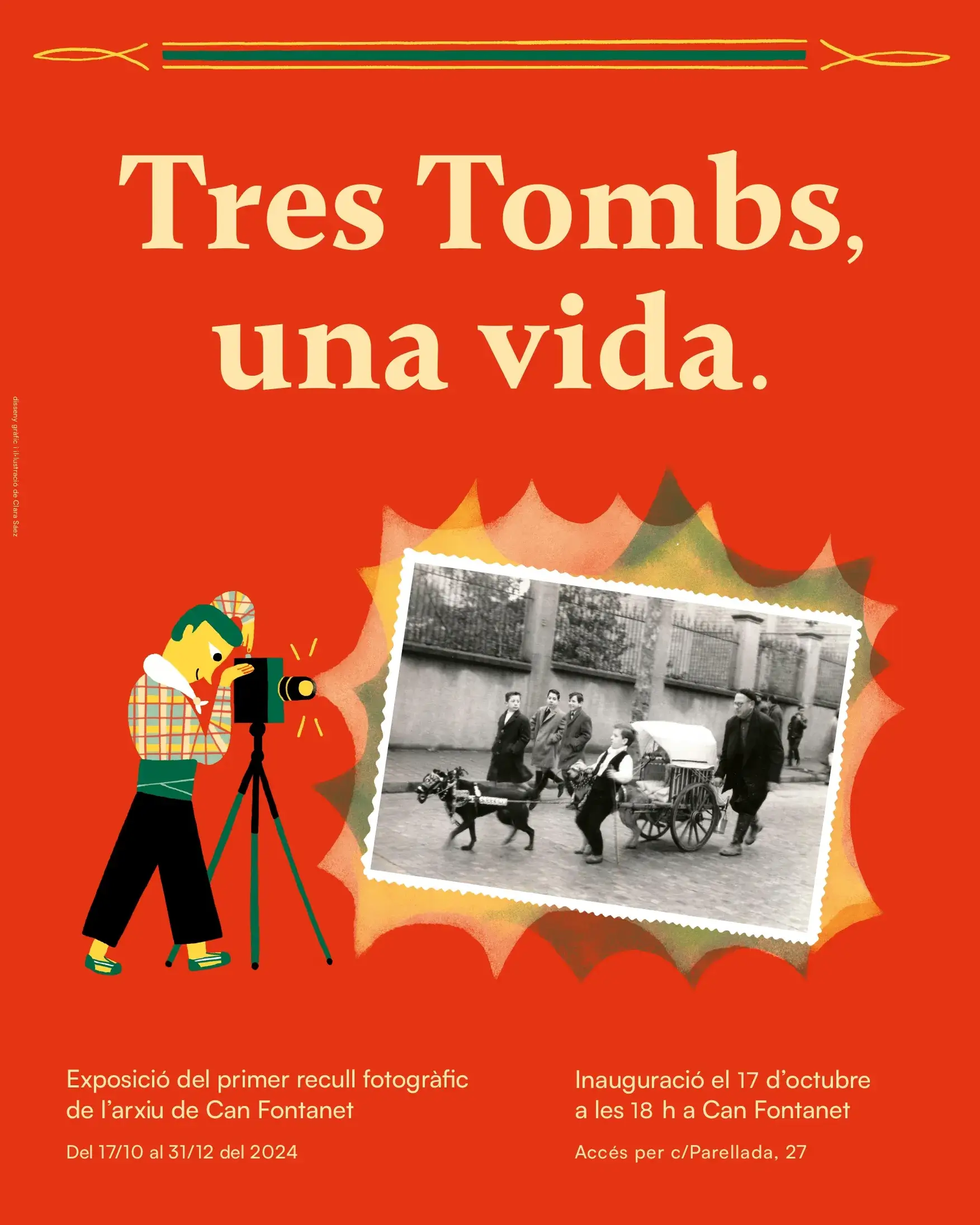Cartell de l'exposició 'Tres Tombs, una vida'