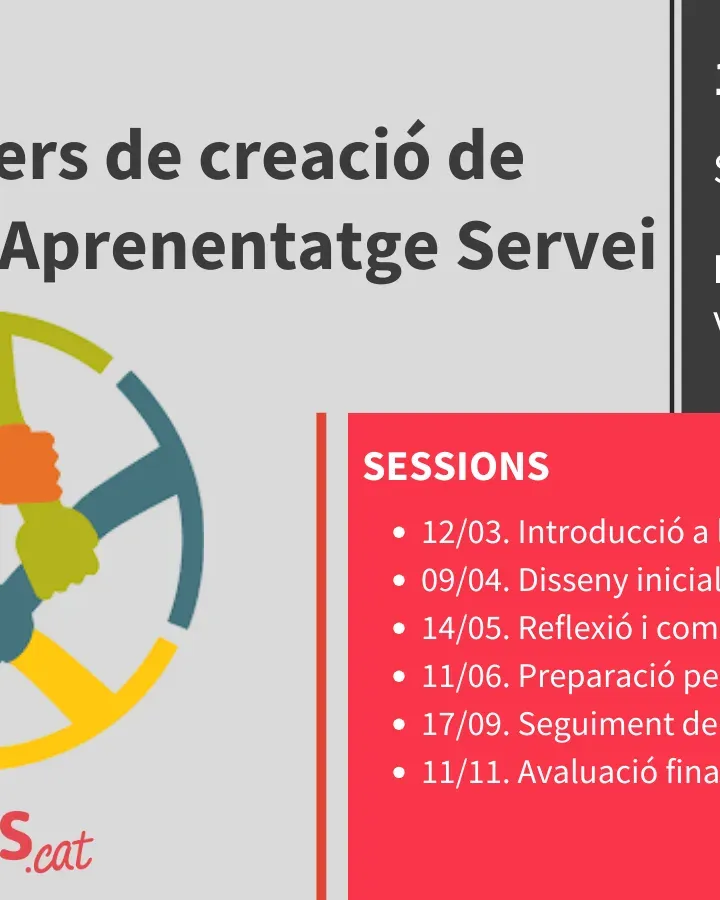 Cartell del cicle de tallers de creació de projectes d’Aprenentatge Servei