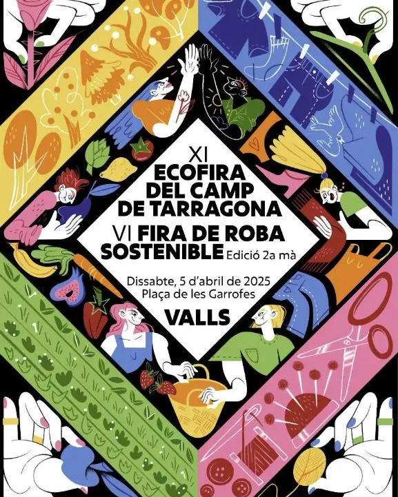 Cartell de XI Ecofira del Camp de Tarragona i VI Fira de Roba Sostenible