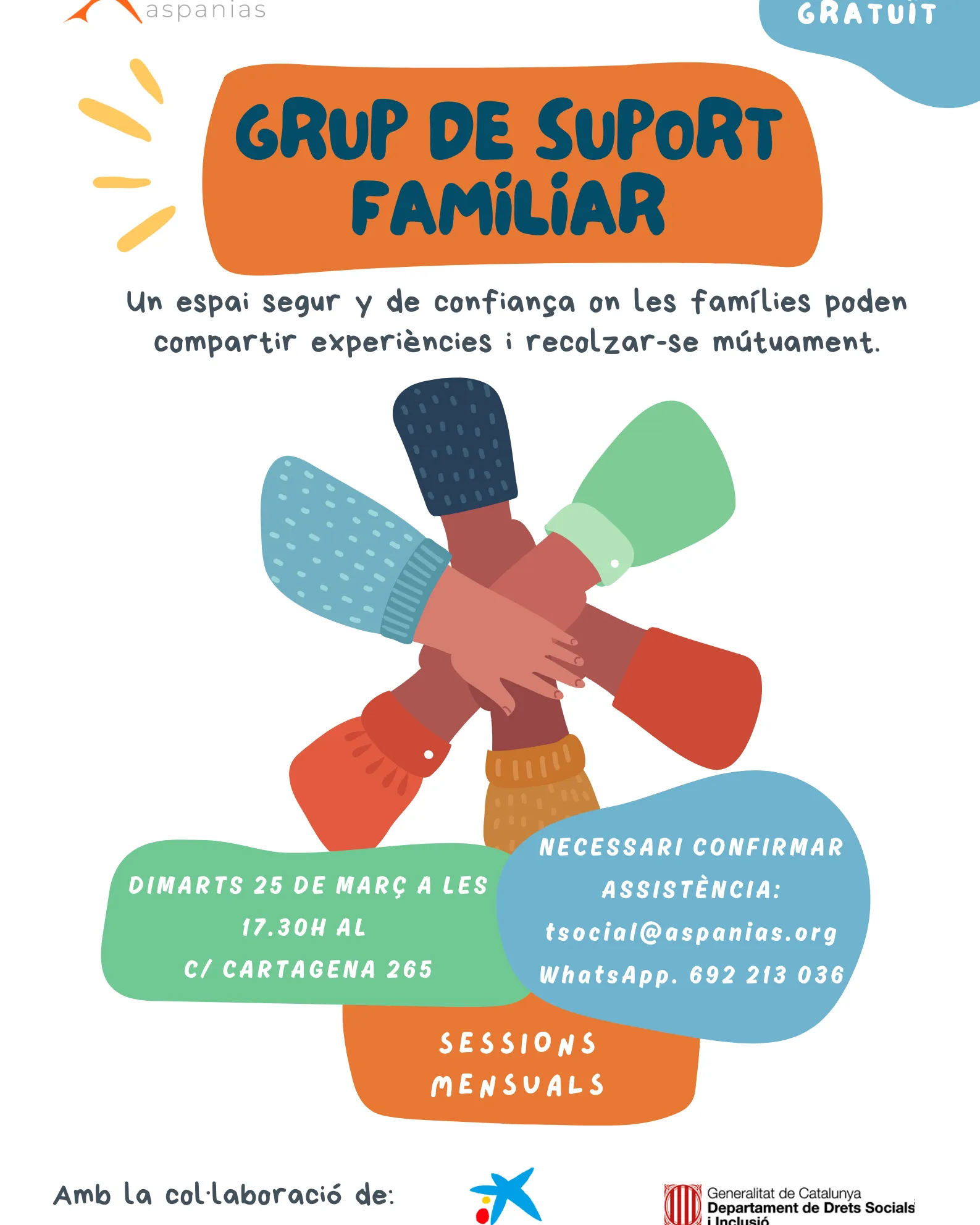 Cartell del grup de suport familiar (sessió 2)