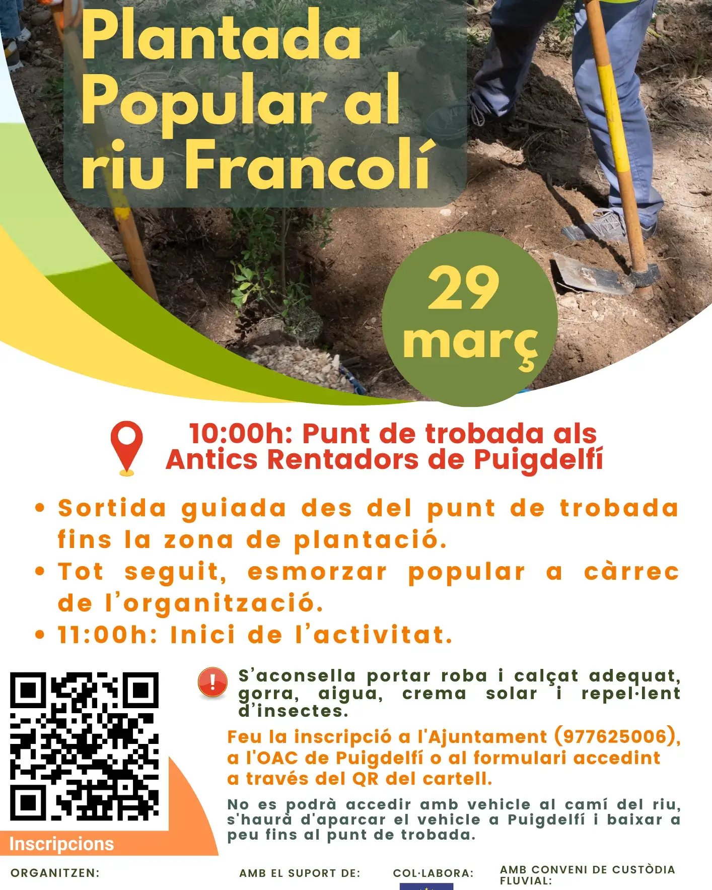 Cartell oficial de la plantada popular amb tota la informació.