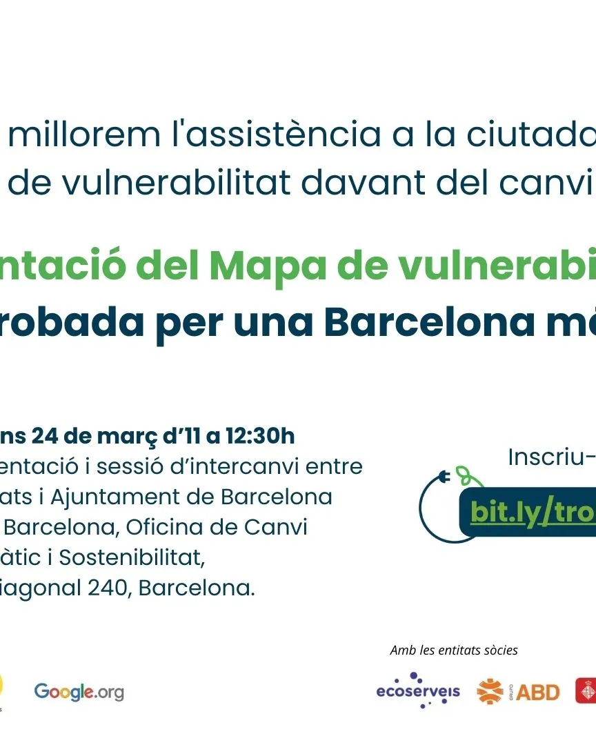 Presentació del Mapa de vulnerabilitat climàtica i trobada per una Barcelona més resilient