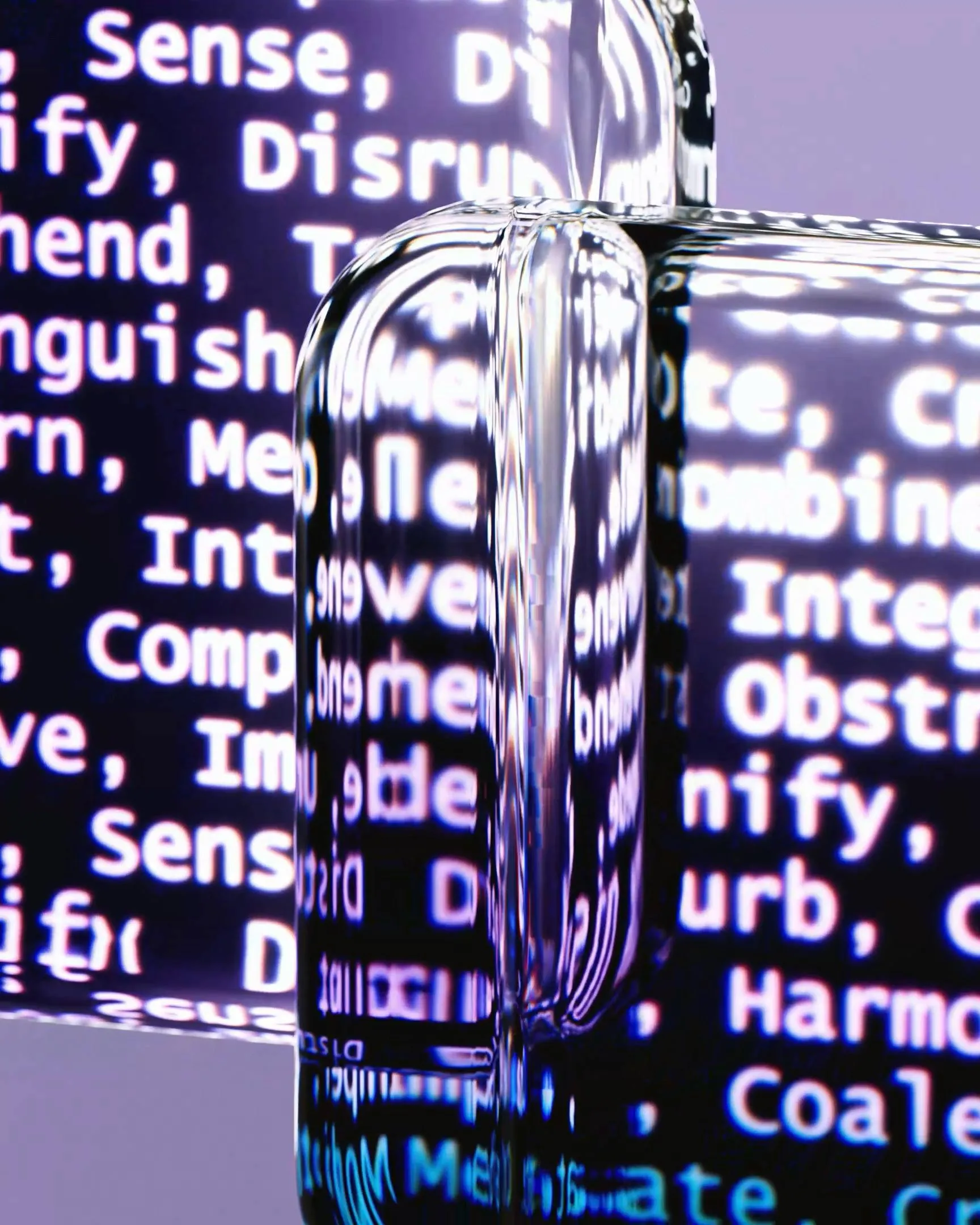 Imatge abstracta on es veu programació a través d'uns vidres superposats Imatge abstracta on es veu programació a través d'uns vidres superposats