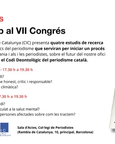 Cartell Debats oberts sobre desafiaments ètics claus del periodisme
