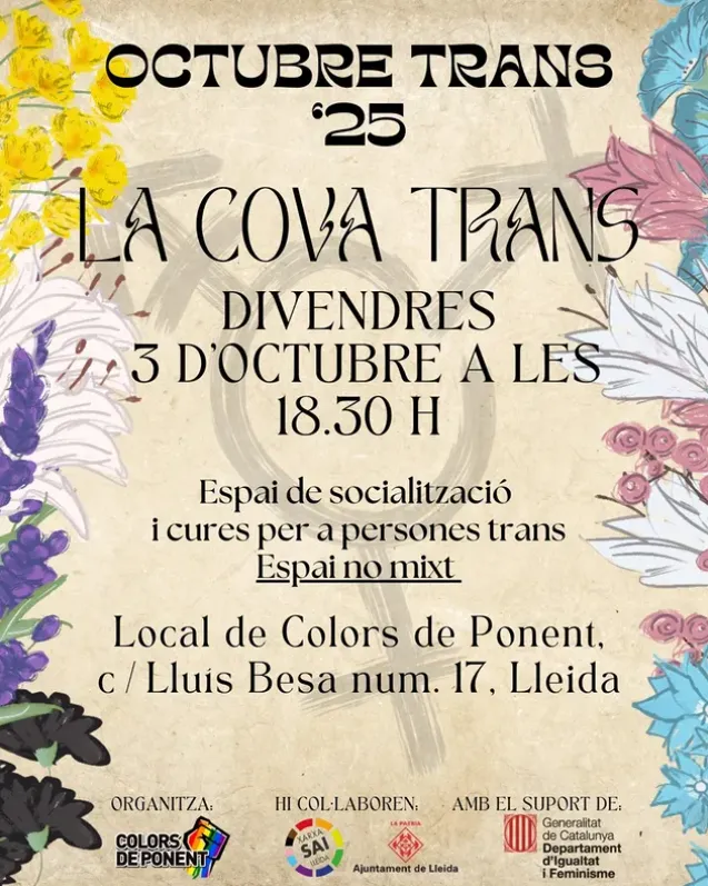 Cartell de 'La Cova Trans'. Font: Colors de Ponent