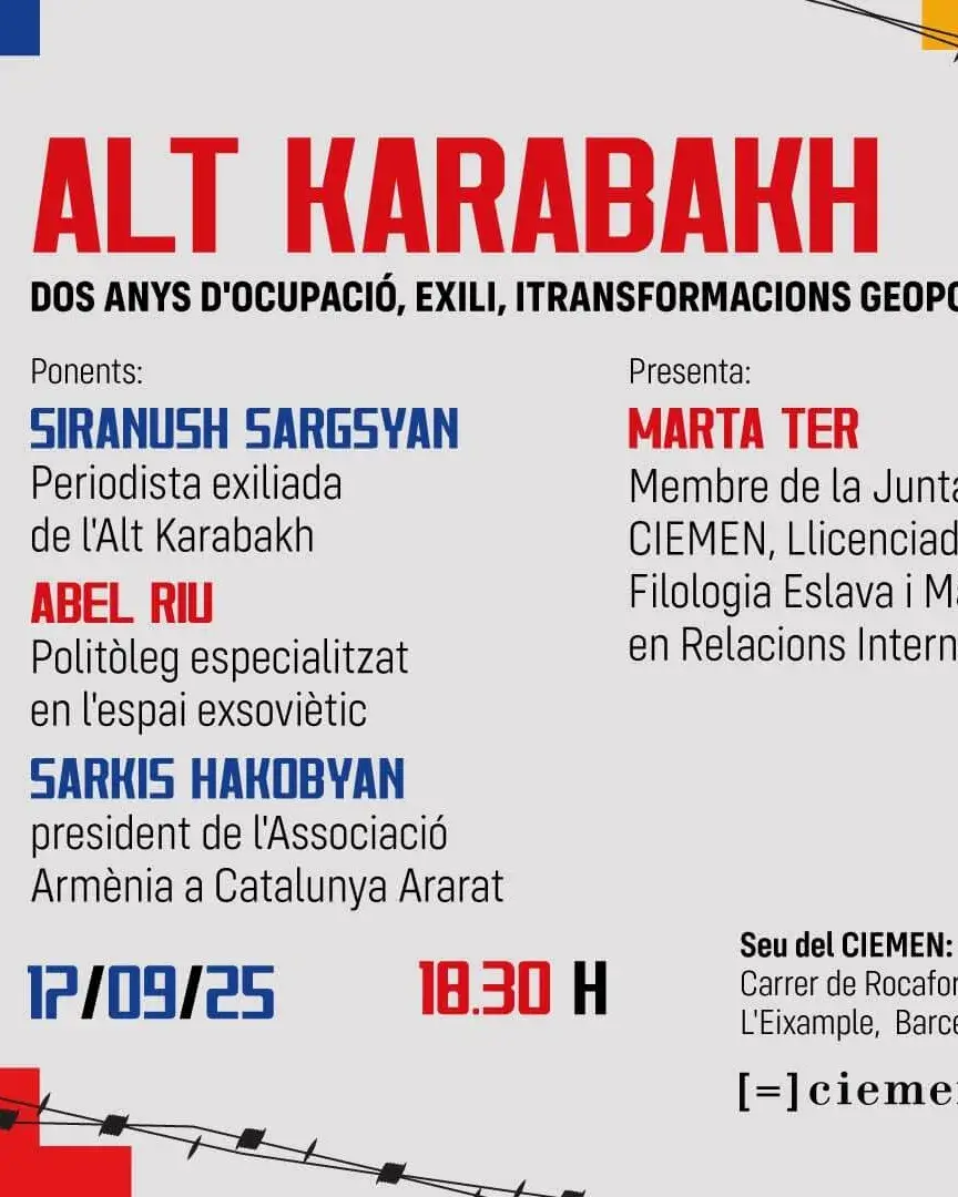 Xerrada 'Alt Karabakh. Dos anys d'ocupació, exili i transformacions geopolítiques'.