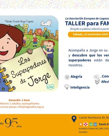 Cartell Taller infantil conte Superpoderes de Jorge