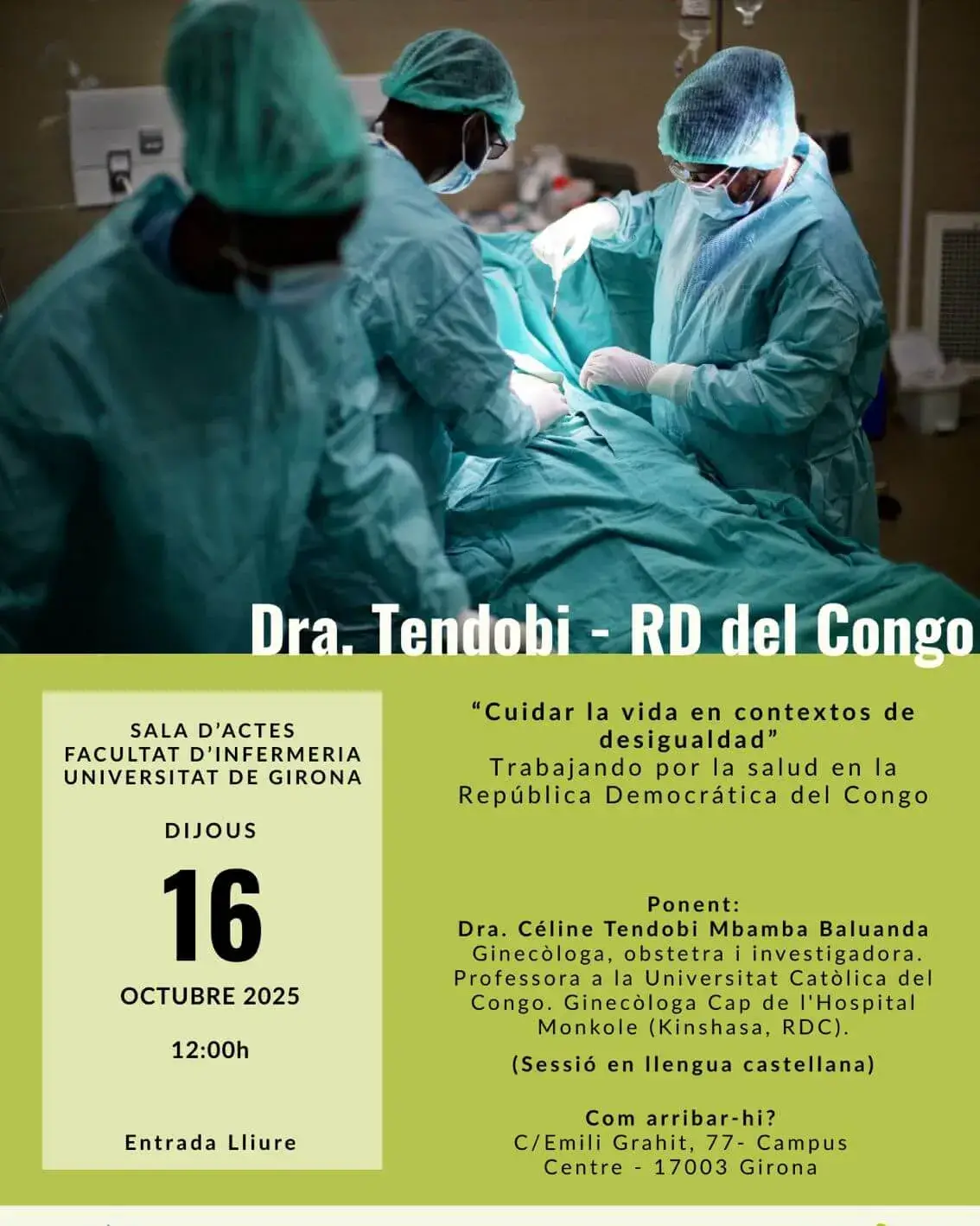 Cartell oficial de l'acte 'Cuidar la vida en contextos de desigualtat'.