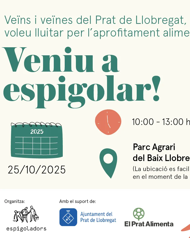 Cartell oficial de l'activitat d'espigolament. Cartell oficial de l'activitat d'espigolament.